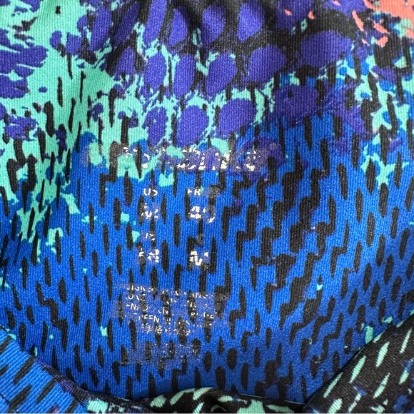 Multi-Colored Snake Print Workout Gym Legging Pants w/Sheer Black Mesh Front Med - Picture 2 of 8